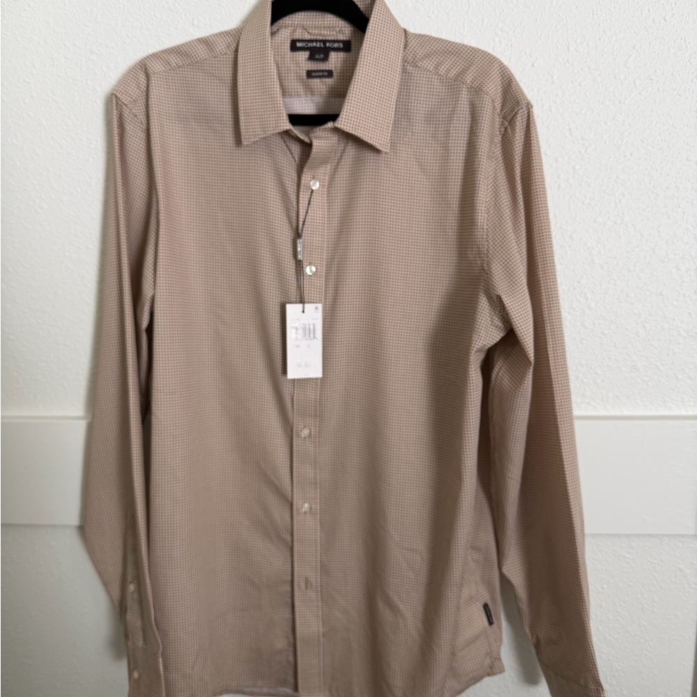 Tan Micheal Kors shirt